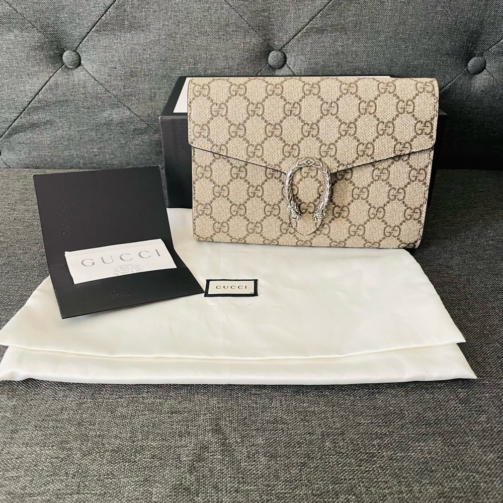Authentic Gucci Dionysus GG Supreme chain wallet - Picture 8 of 12